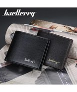 GENUINE LEATHER WALLETS BI-FOLD BLACK SPACIOUS LUXURY/FANCY BAELLERRY - $8.99