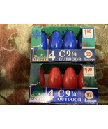 Vintage  C9 1/4  Christmas Light Replacement Bulbs ... 4 Pack x  4 NEW - $23.76
