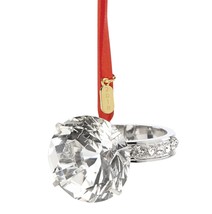 Lenox 2018 Engagement Ring Ornament Wedding Proposal Glass Christmas Gif... - $39.60