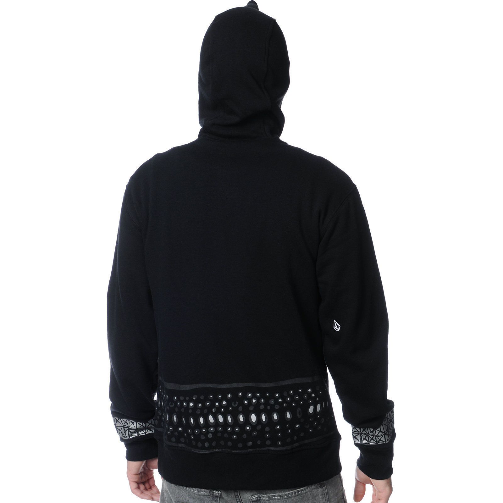 Volcom Kiss Full Face Black Full Zip Hooded Sweat Jacket Hoodie Mens NWT