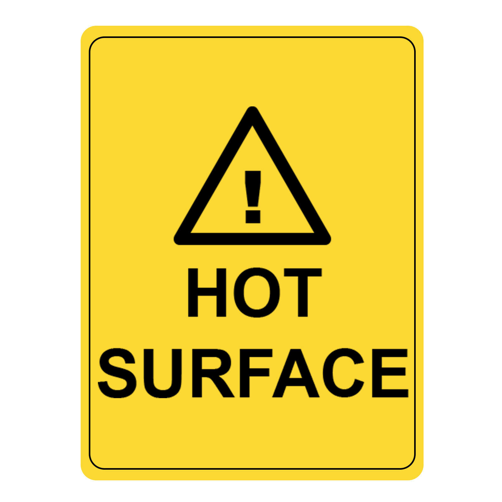 Hot Surface Safety Warning Sign, Metal Aluminium Hazardous Caution Sign ...