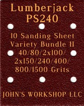 Lumberjack PS240 - 40/80/100/150/240/400/800/1500 - 10 Sheet Variety Bun... - $13.11