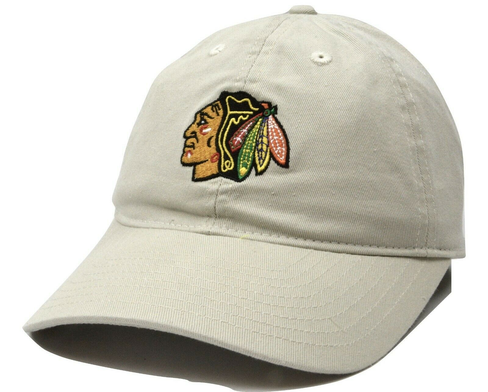Chicago Blackhawks Reebok EA99Z NHL Relaxed Fit Adjustable Tan Hockey Cap Hat