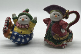 Fitz And Floyd Essentials Snow-woman Snowman Creamer And Sugar Bowl - $28.36
