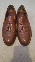 Mens Walk-Over Brown Leather Slip on Shoes with Tassels, Size 9.5 EEE - $49.99