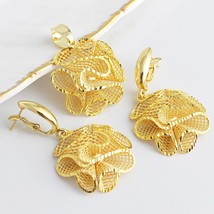 Fashion Jewelry Bohemia Jewelry Sets For Women Earrings Necklace Pendant Flower  - $43.95