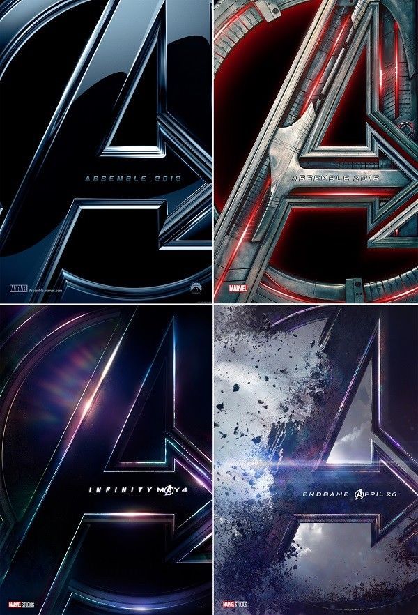 Avengers 1 2 3 4 Teaser Movie Poster 24x36 27x40 32x48 Marvel Comics Print