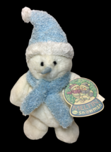 Commonwealth Meltin The Snowman Plush White & Blue Snow Man Sparkles 11" Toy - $59.00