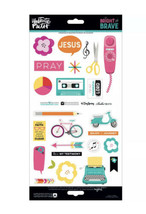 Illustrated Faith, Bright &amp; Brave Elements Cardstock Stickers, Bible Jou... - $10.84
