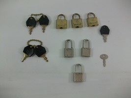 Small Luggage Lock Lot w/ Keys 6 Locks Art Craft Suitcase Samsonite Unbr... - $14.22