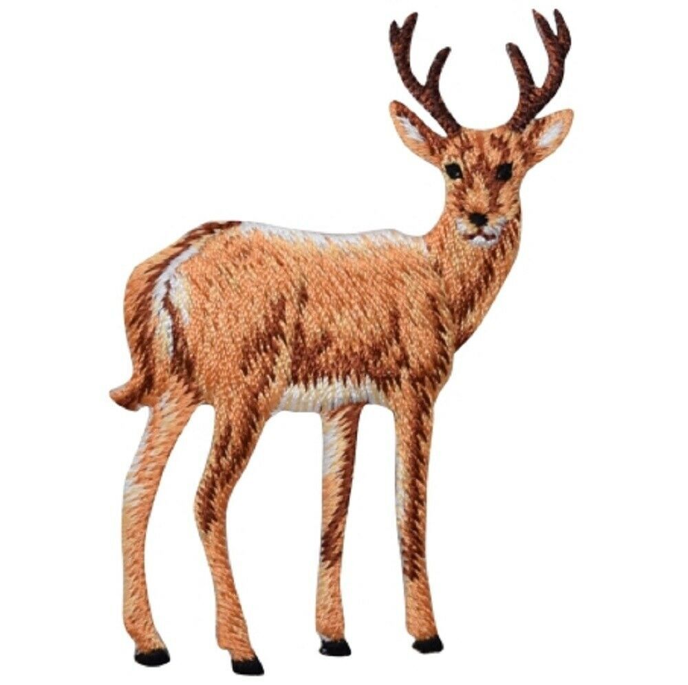 Deer Applique Patch - Mule Deer, Buck, Hunting, Animal Badge 3 (Iron on)