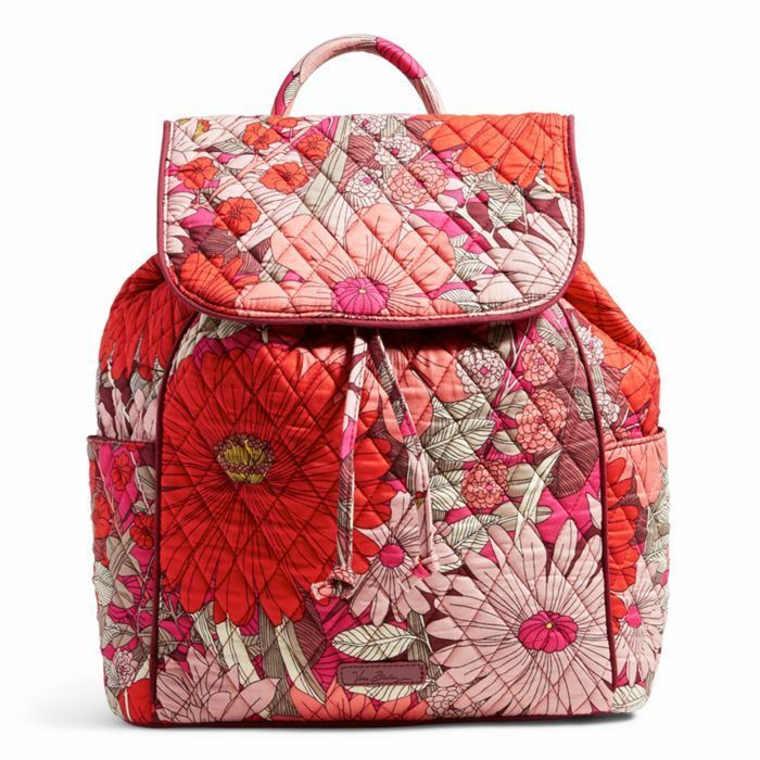 vera bradley coral floral backpack