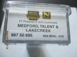 Micro-Trains # 98750695 MEDFORD & TALENT & LAKECREEK FT Powered A-Unit N-Scale image 6