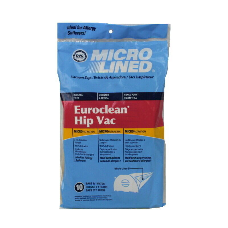 DVC Euroclean Hip VAC Micro Allergeni Aspirapolvere Sacchetti Made IN USA 300