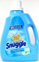 1 Bottle Snuggle 100 Oz Blue Sparkle Non Concentrate 60 Small Lds Fabric Softene