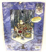 Candamar Designs Spirit Of Christmas Santa Banner Wallhanging Cross Stit... - $27.95