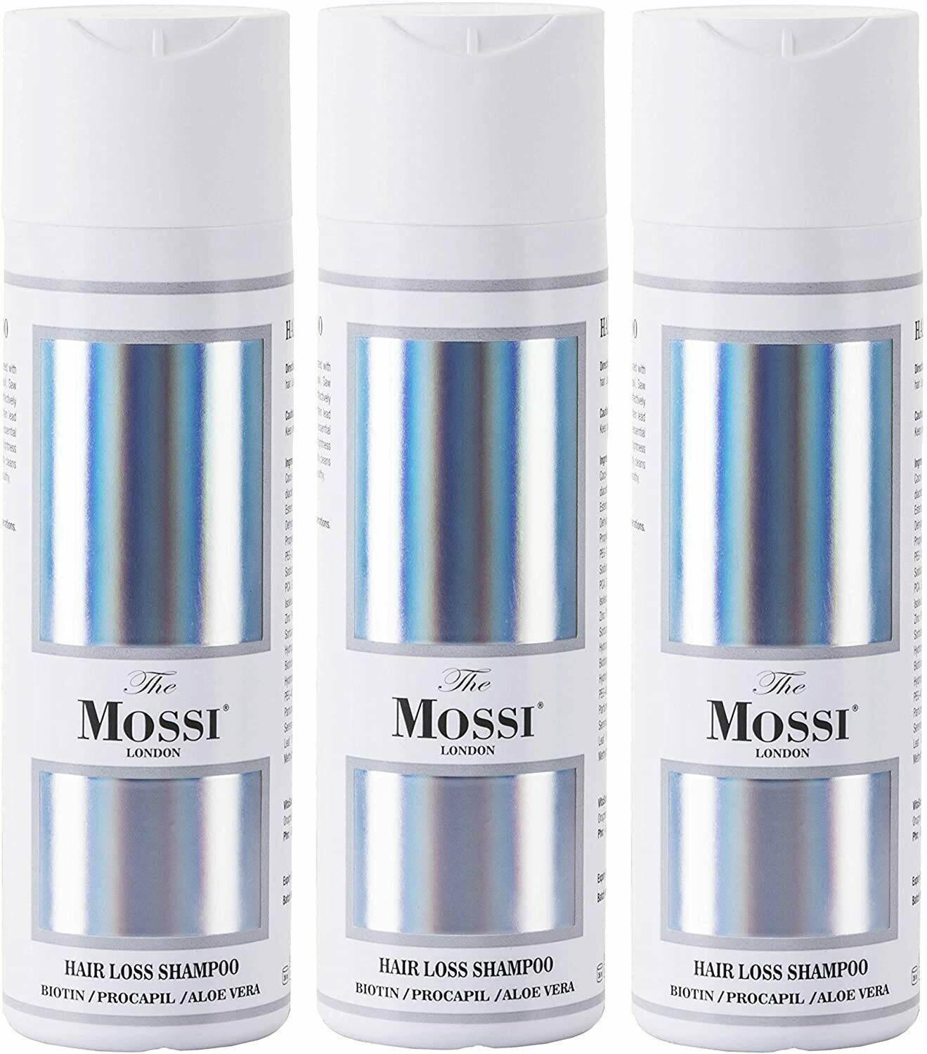 3 LOT The Mossi London - Hair Loss Shampoo (New Formula) FDA Approved EXP:2024