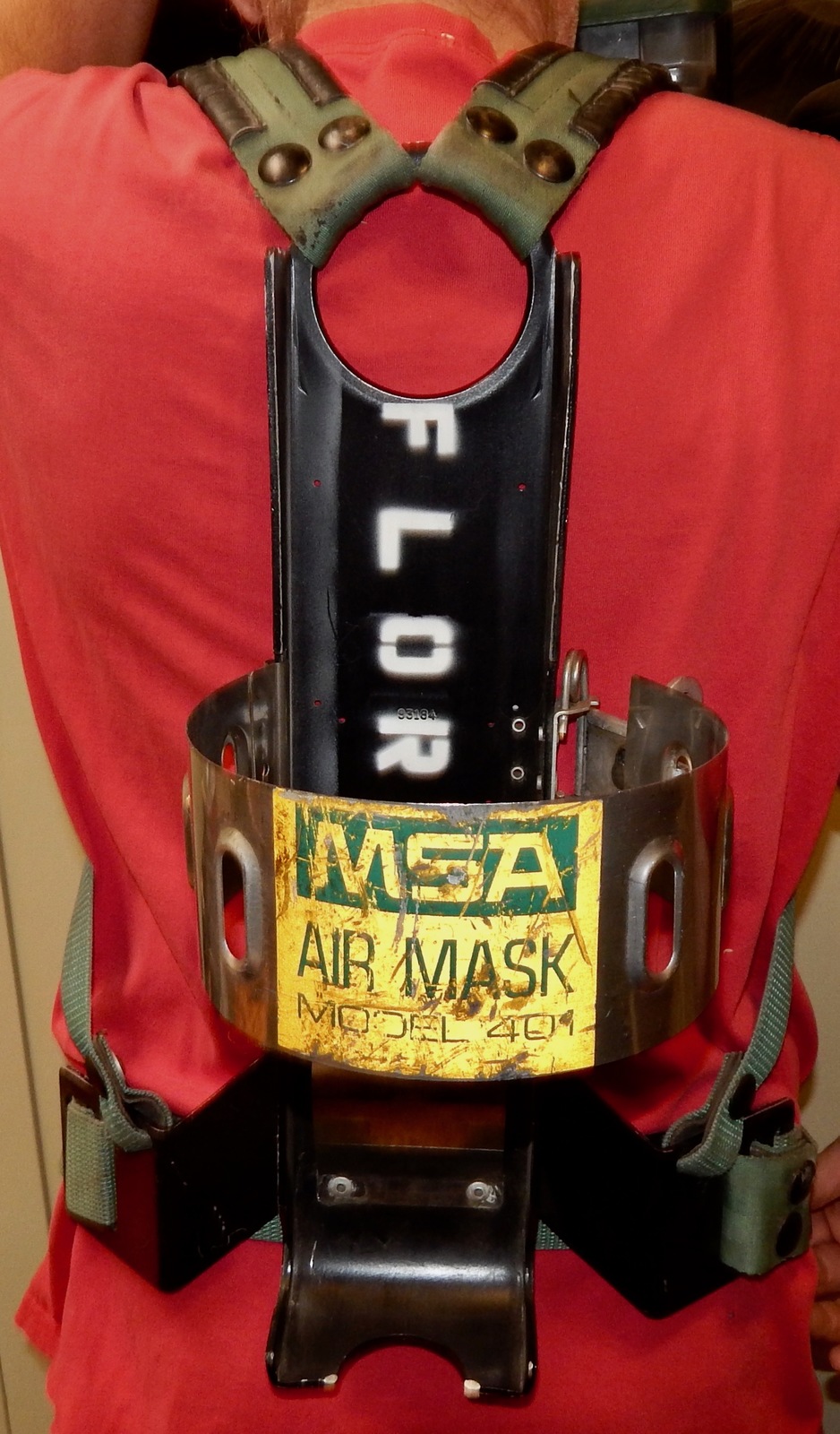 MSA Model 401 Air Harness Air Tank Holders Backplate Cyl Strap Fire