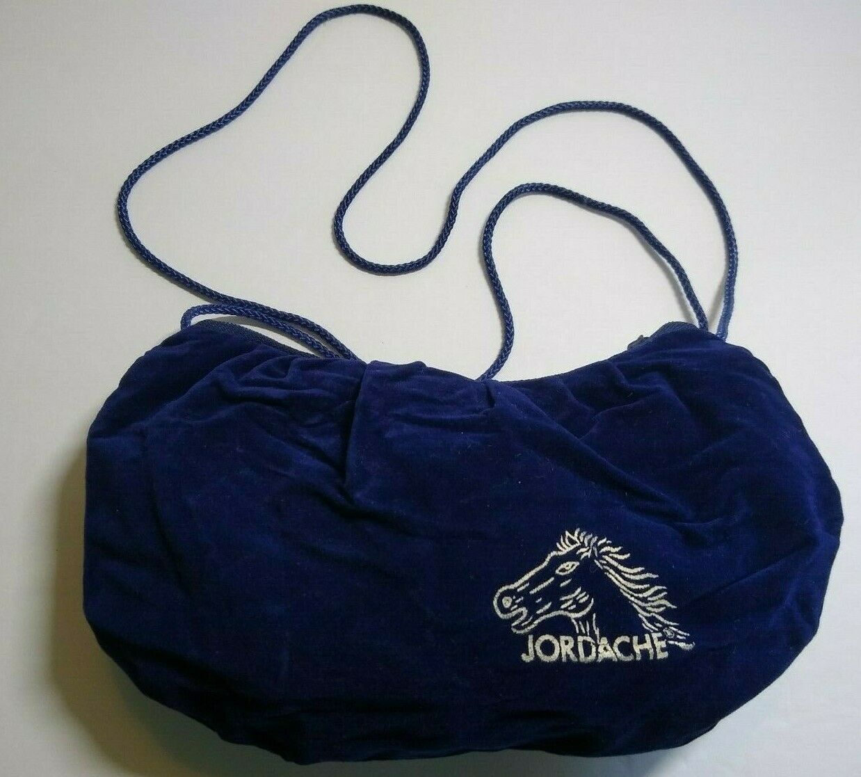 Jordache Vintage 1980s Kidney Purse Handbag NOS Deep Blue Casual Chic