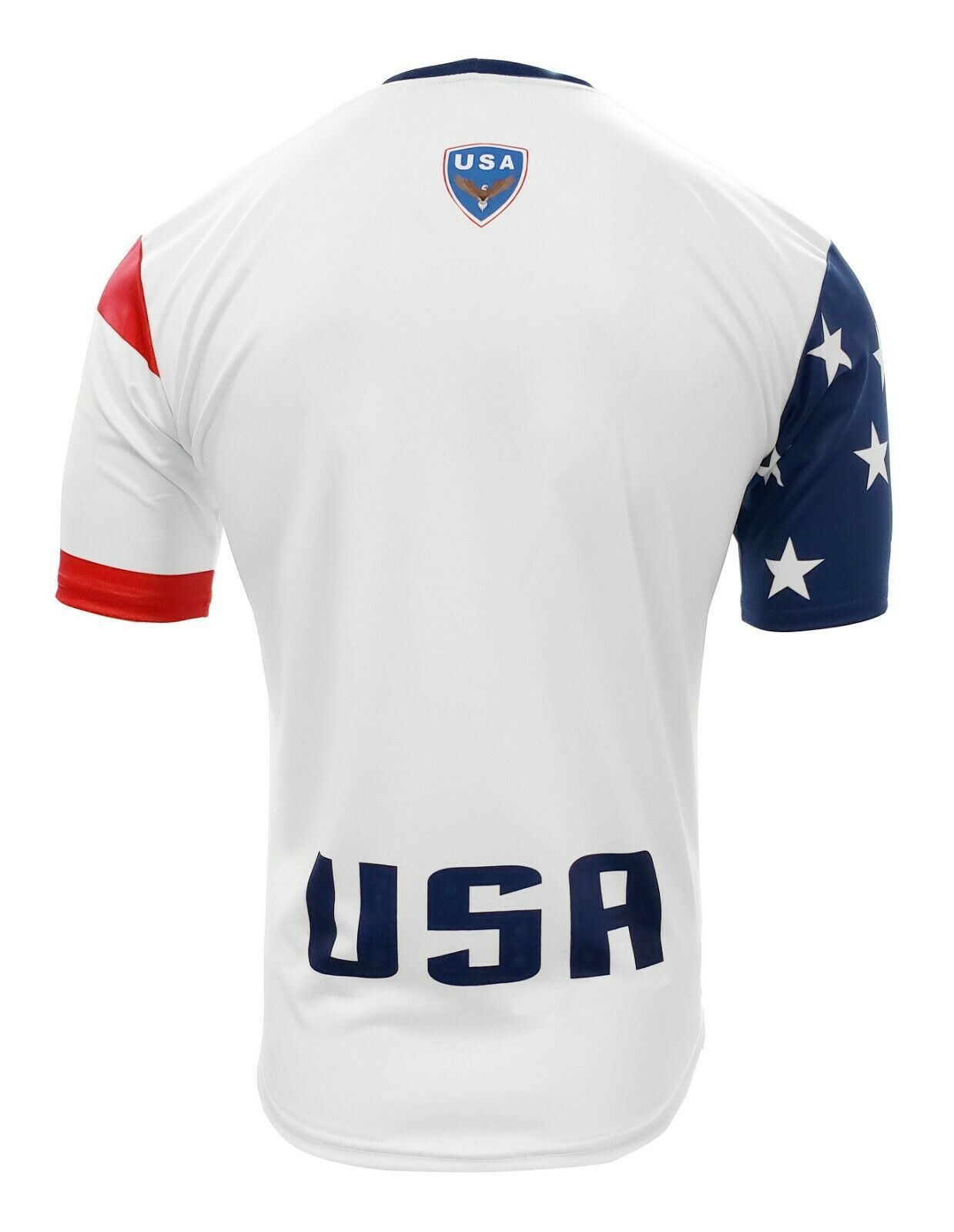 Men's USA Fan Soccer Jersey Color White/Red/Blue - Soccer-World Cup