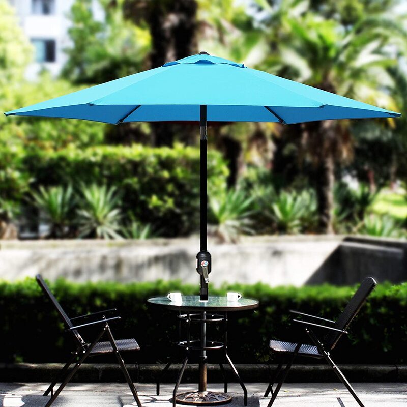 Sunbrella Fade Resistant Outdoor Market Patio Umbrella W/Auto Tilt