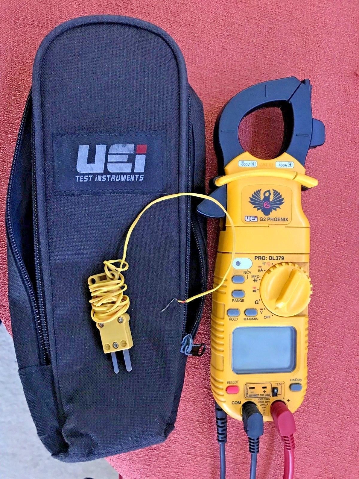 UEI G2 Phoenix Pro DL379 True RMS Clamp Multimeter With Accessories