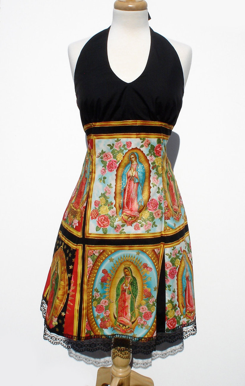 Guadalupe Mexican Virgin  Mary  Halter Dress  Dresses 