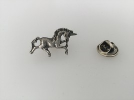 Unicorn Pewter Lapel Pin Badge Handmade In UK - $7.50