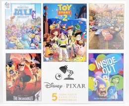 Disney Pixar 5 Jigsaw Puzzle Set Toy Story 2 Cars The Incredibles - $48.51