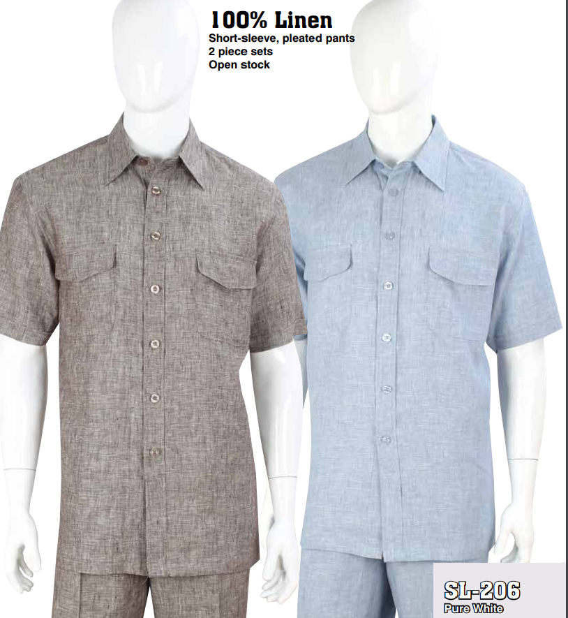 men's 2pc linen sets