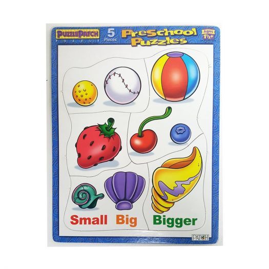 Puzzle Patch Preschool Frame Tray Puzzle 5 Piece Small, Big, Bigger