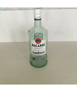 Empty Bacardi superior rum bottle large glass embossed bottle bat bar de... - $19.75