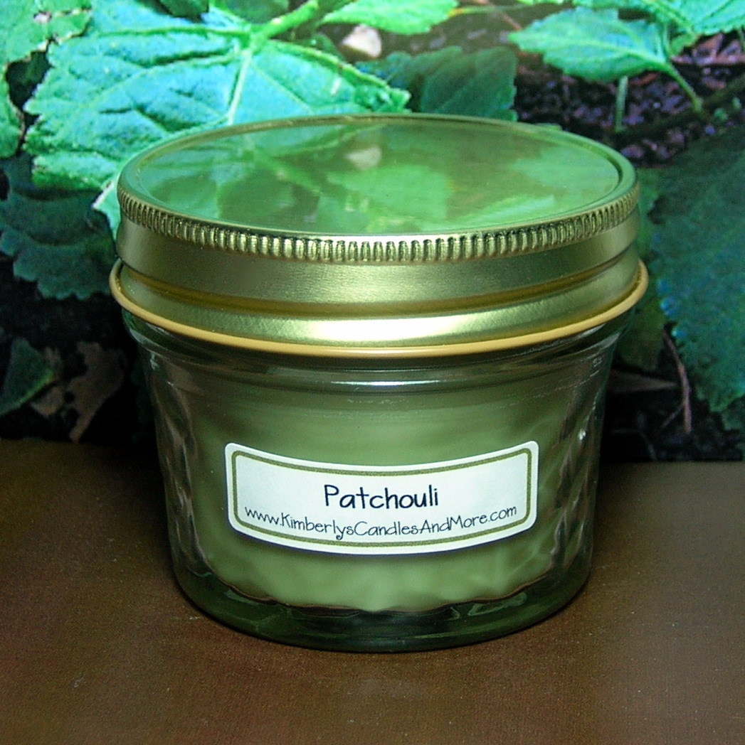 Patchouli 4 oz. Jelly Jar Candle PURE SOY Candles