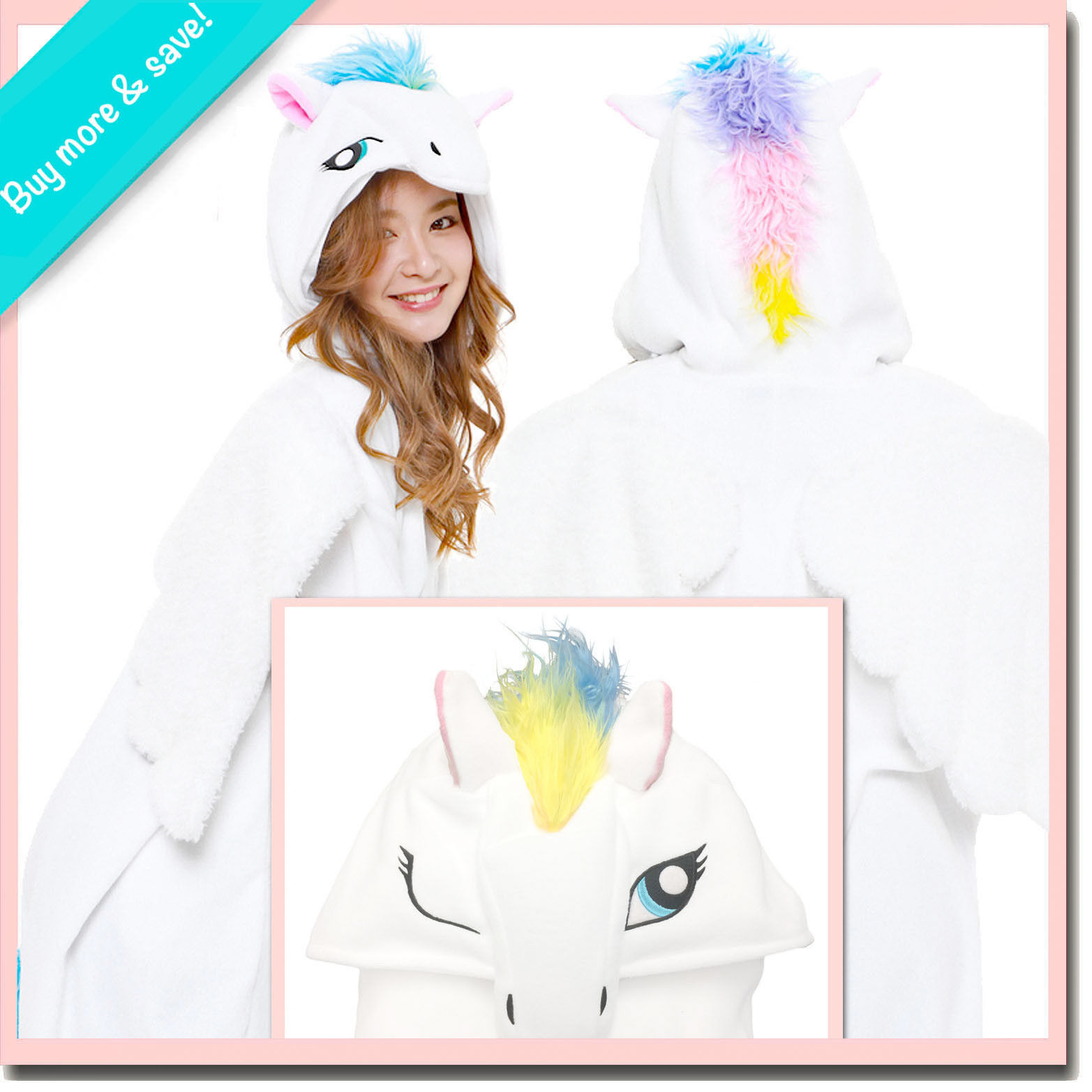 NEW PEGASUS SAZAC KIGURUMI Cosplay Adult Halloween Costume Fleece Animal Pajama