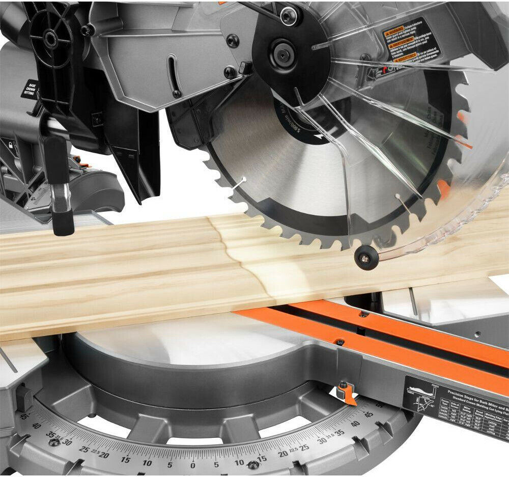 RIDGID Miter Saw 12 in. 15 Amp Sliding Compound Dual Bevel Electric