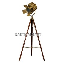 Adjustable Aluminum Spot SearchLight Tripod Floor Lamp By NauticalMart