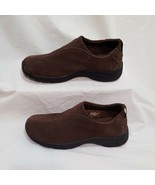 Brown Swede Loafers Shoes Size 6 Boys Leather Route 66 Slip On - $19.99