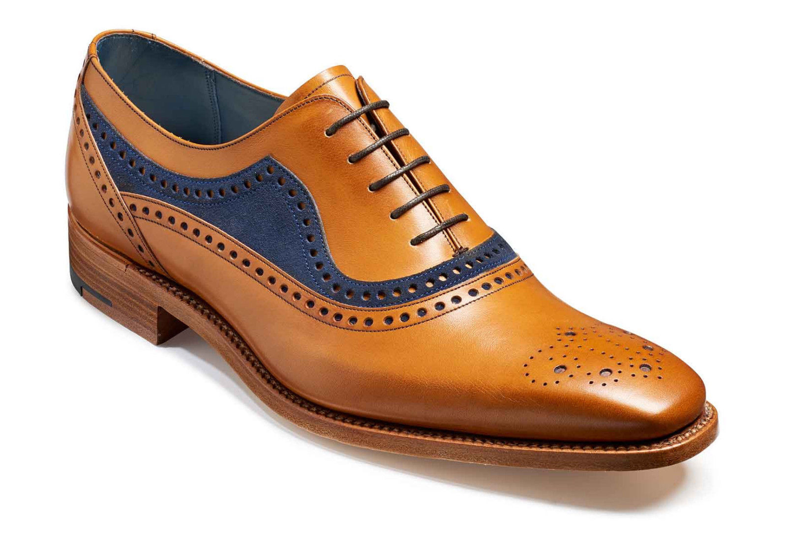 blue brown brogues