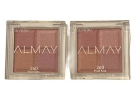Almay Shadow Squad Eyeshadow Quad 260 PIXIE KISS Pink Limited Edition - LOT OF 2 - $9.89