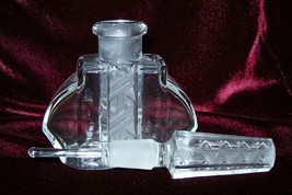 AMAZING Perfume Bottle~DAUBER Intact~Frosted+Clear Glass~Signature~Perfect - $167.30