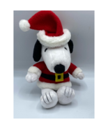 Peanuts Snoopy Santa Plush Dog Animal 12&quot; Christmas Santa Suit Stuffed T... - $27.69