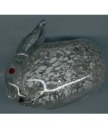 GLASS BUNNY RABBIT CANDLE HOLDER - $18.00
