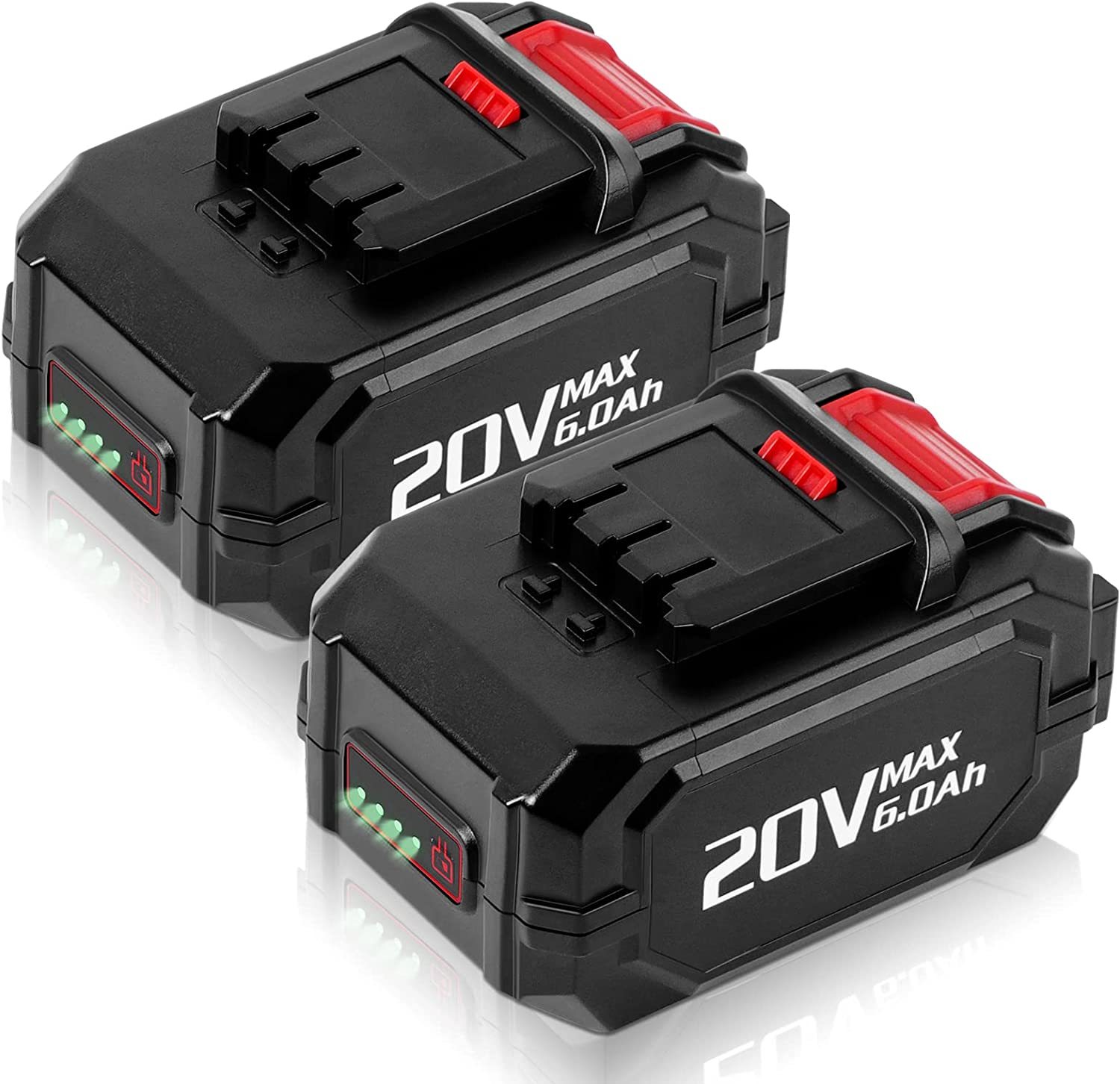 DSANKE 2Pack 20V 6.0Ah LithiumIon Battery Replace for KIMO 20V, Fast