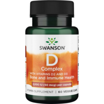 Swanson Vitamin D Complex with Vitamins D-2 and D-3 50 Mcg 60 Veggie Capsules - $28.68