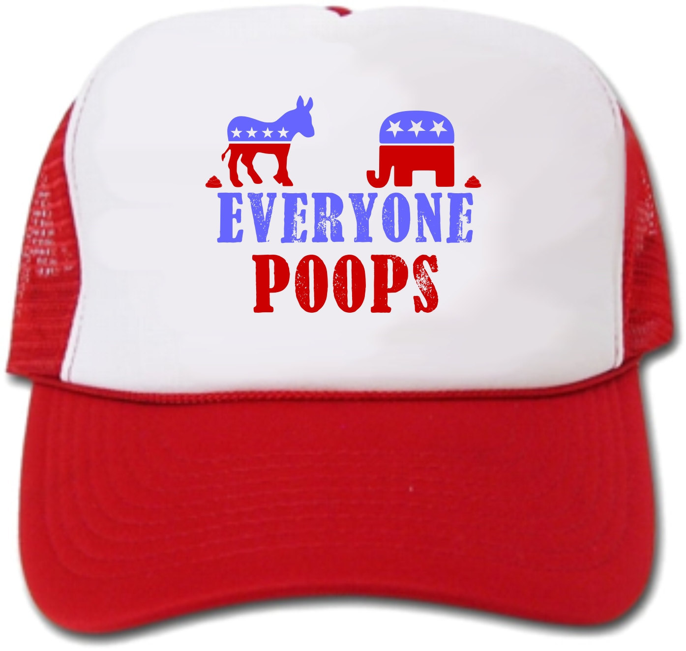 Everyone Poops Republican And Democrat Political Hat/Cap
