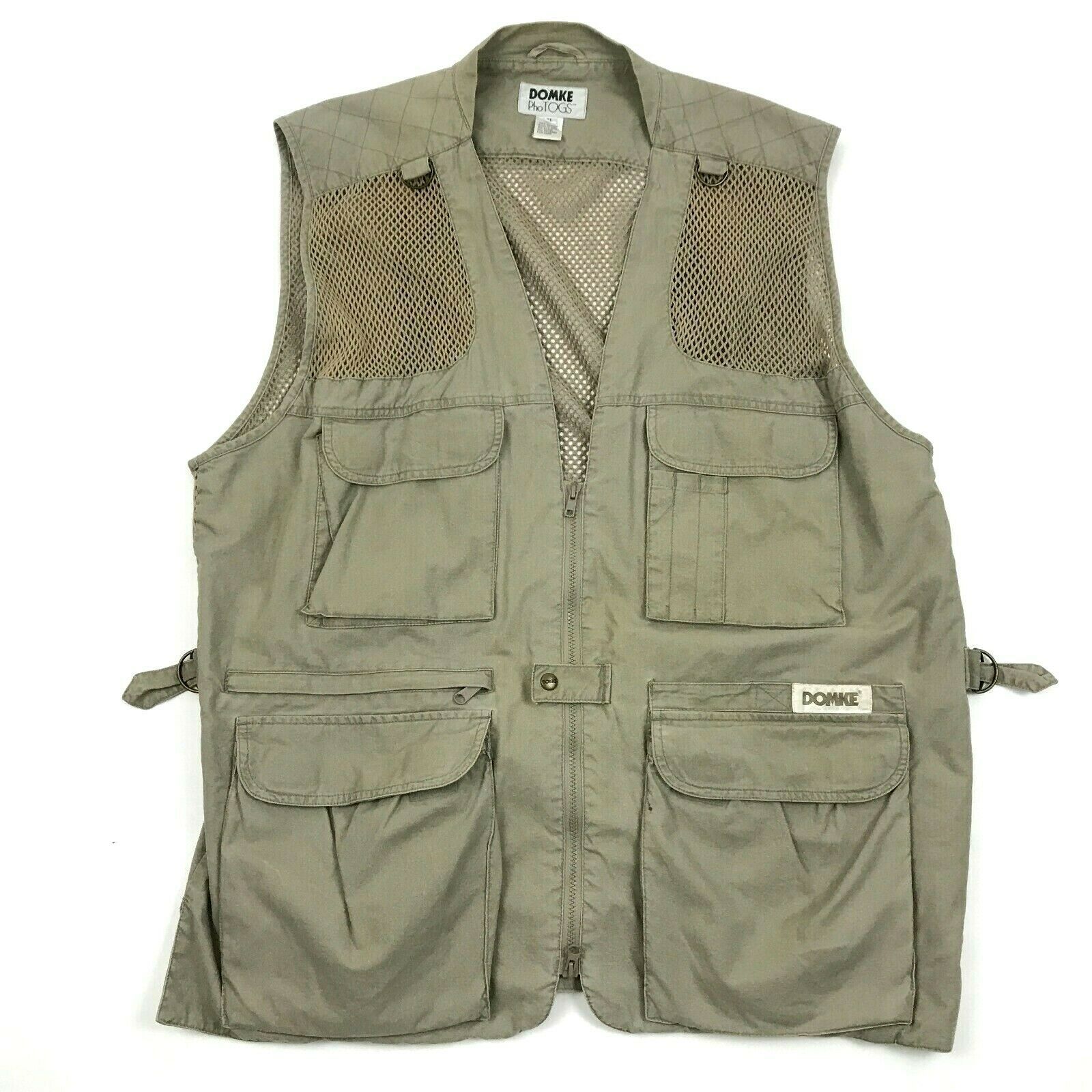 Domke PhoTOGS Photography Vest Multi Pocket Sleeveless Khaki Mens XL 1X ...