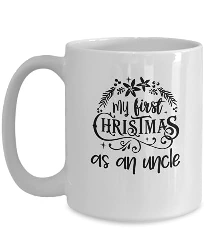 First Christmas As An Uncle Mug from Sister Brother Aunt Stocking Stuffer Idea f