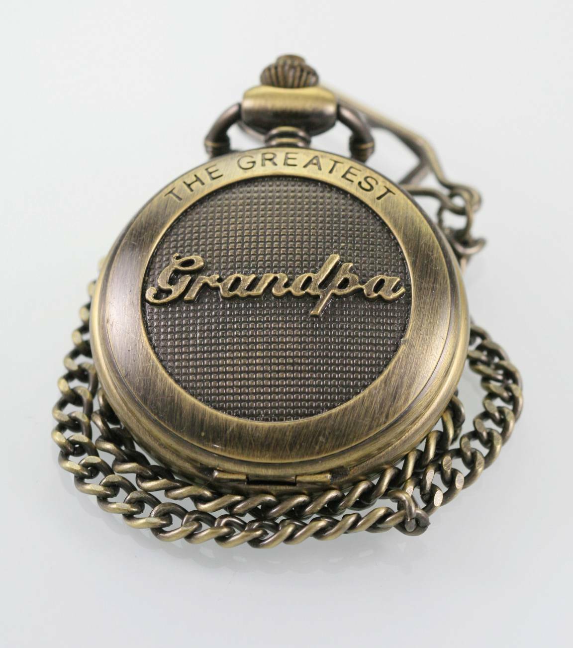 Cedar Creek Watch Mens Pocket White Stainless Antiqued Gold Water