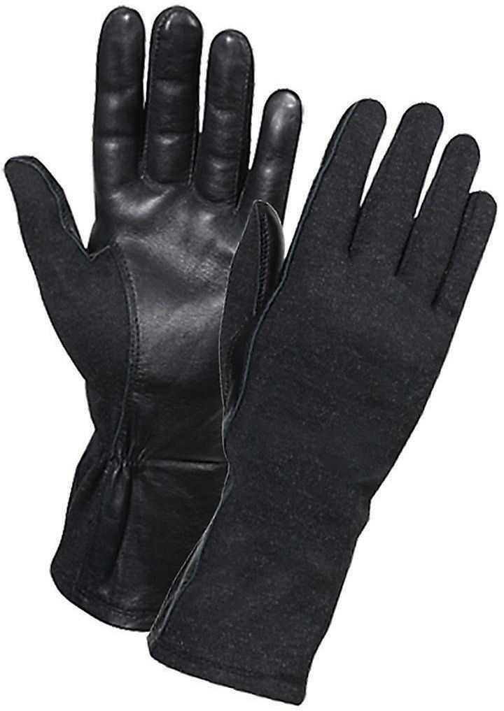 Tactical Leather Flight Gloves Flyers Military Pilot Heat & Flame ...