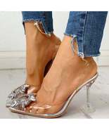 Clear Trendy Transparent HighHeels | Women's High Fashion Crystal Heels Shoes  - $37.00